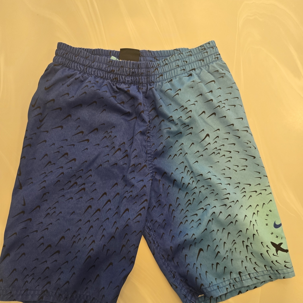 Nike Blue and Teal Youth Swim Shorts